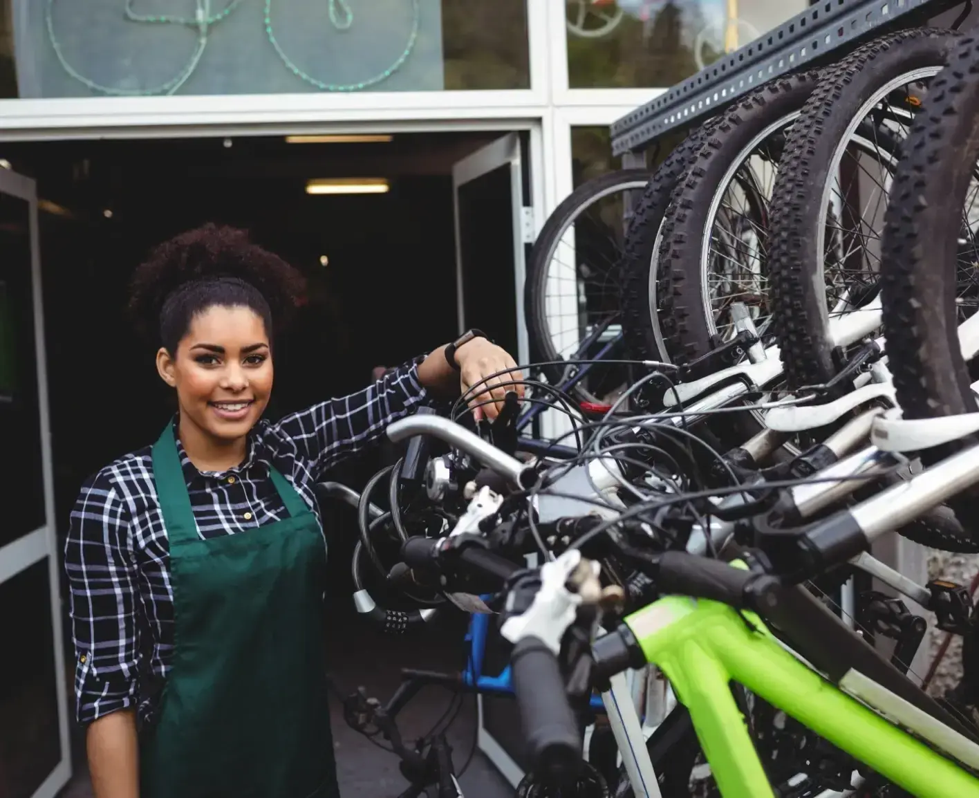 fleet of bicycles and tricycles